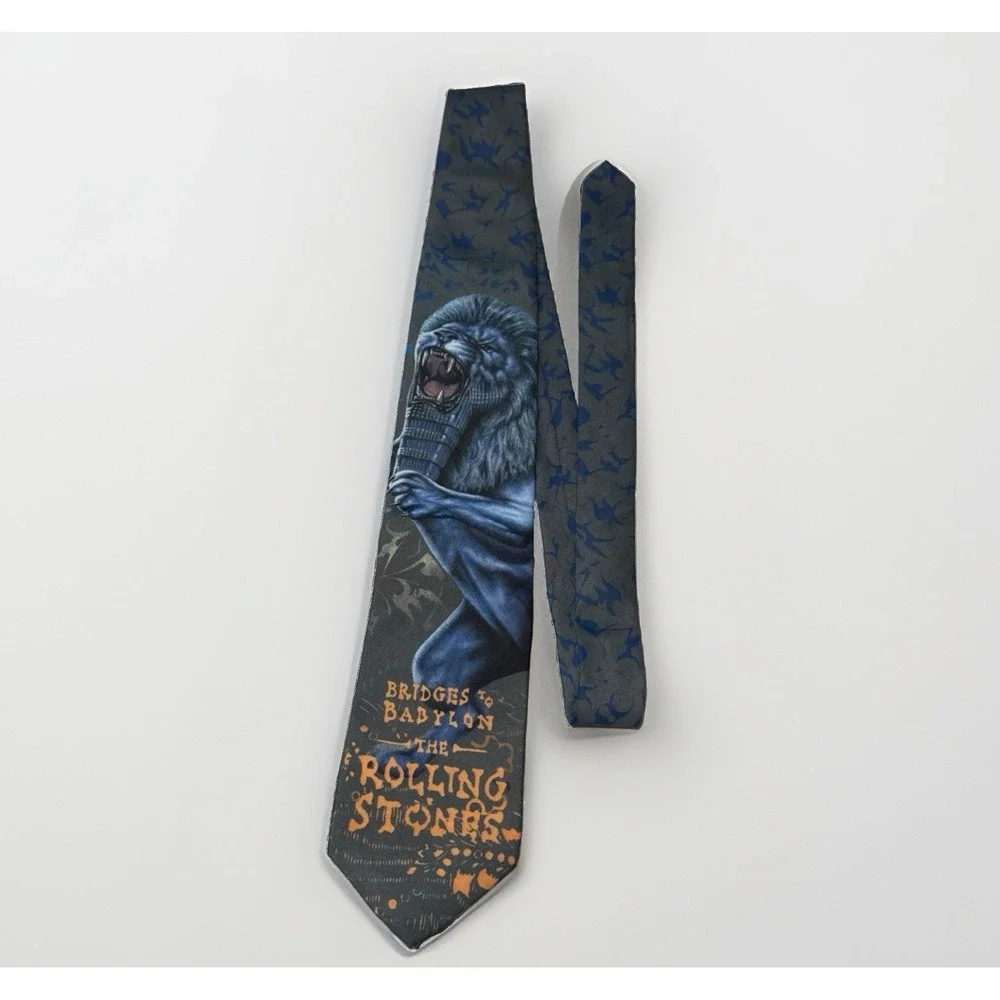 Vtg Ralph Marlin The Rolling Stones Tie 1997 Bridges To Babylon Lion 56